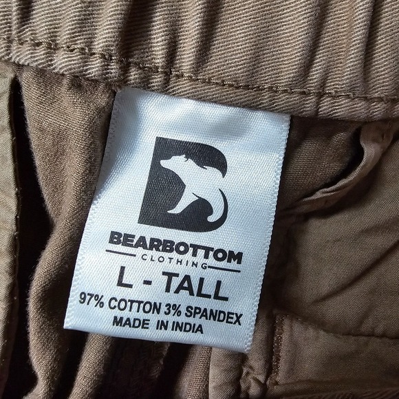 Bear Bottom Men Tapered Jogger Pants LT Brown Lounge Casual Minimal Travel READ - Picture 7 of 13